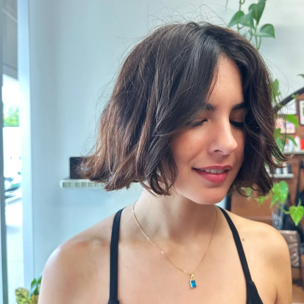 soft tucked behind theear waves