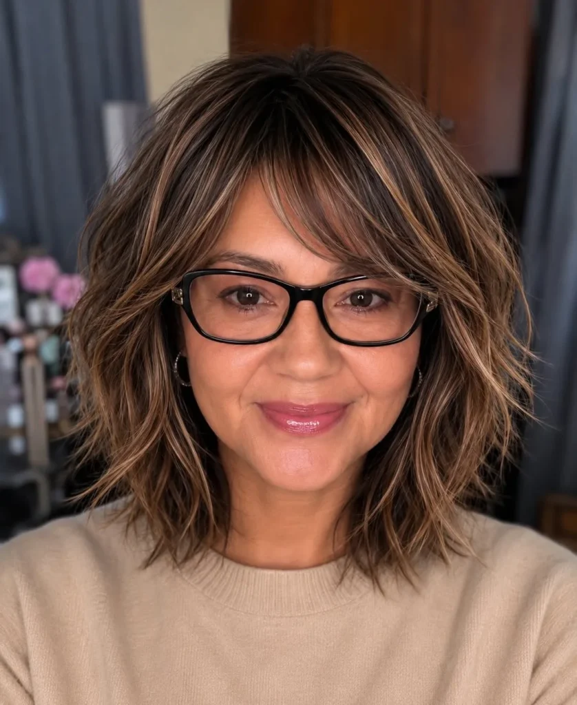 The Sun-Kissed Layered Bob